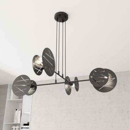 Csillár zsinóron XOTIC 4xE27/15W/230V fekete