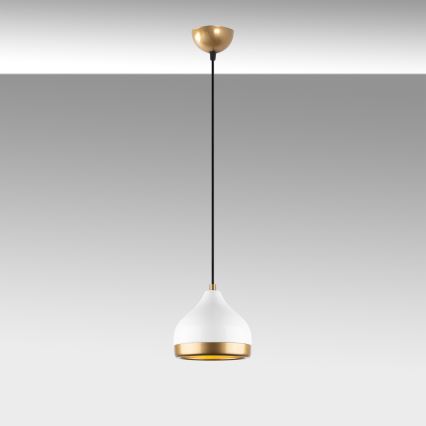 Csillár zsinóron YILDO 1xE27/40W/230V fehér/arany