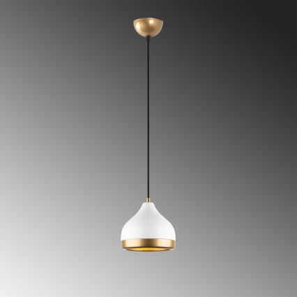 Csillár zsinóron YILDO 1xE27/40W/230V fehér/arany