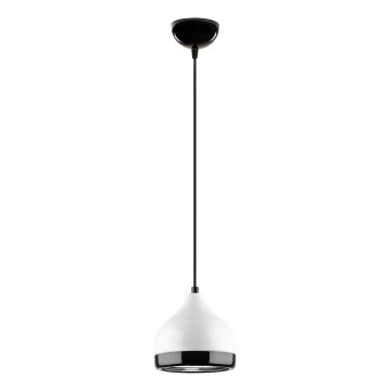 Csillár zsinóron YILDO 1xE27/40W/230V fehér/fekete