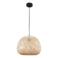 Csillár zsinóron ZANZIBAR 1xE27/20W/230V átm. 35 cm bambusz