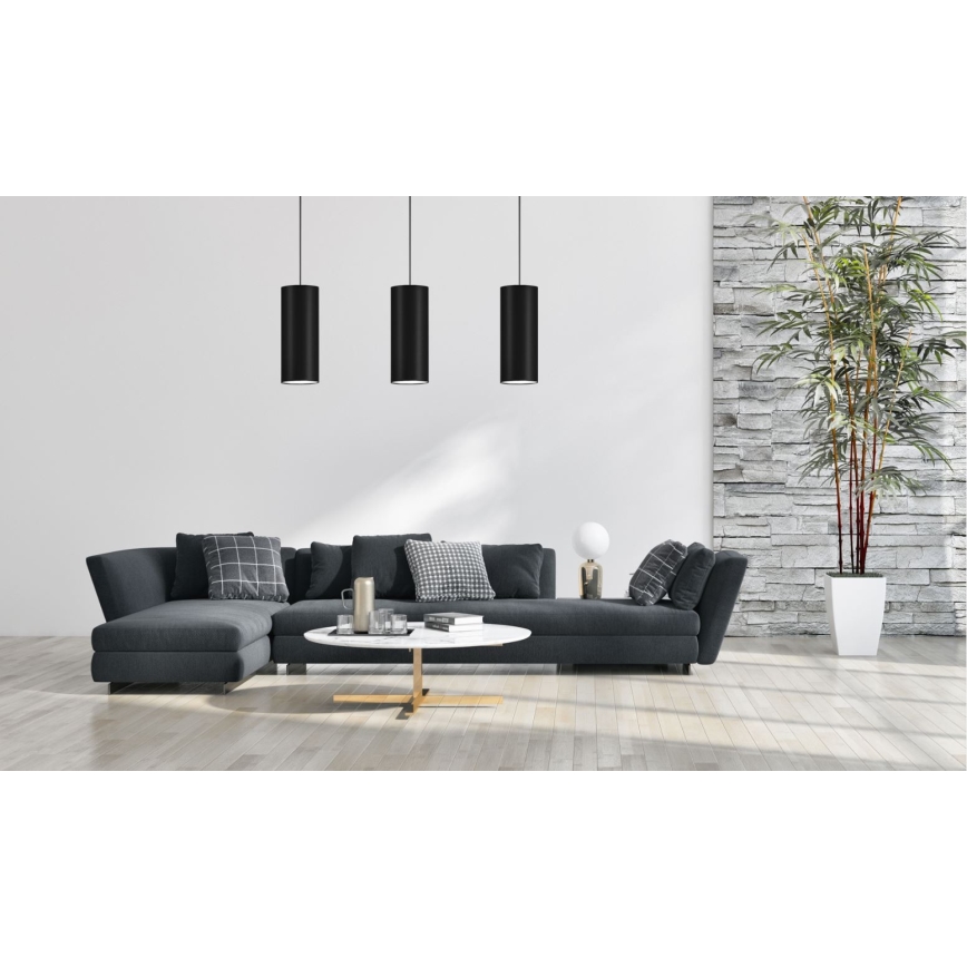 Csillár zsinóron ZIK 1xE27/40W/230V á. 10 cm fekete