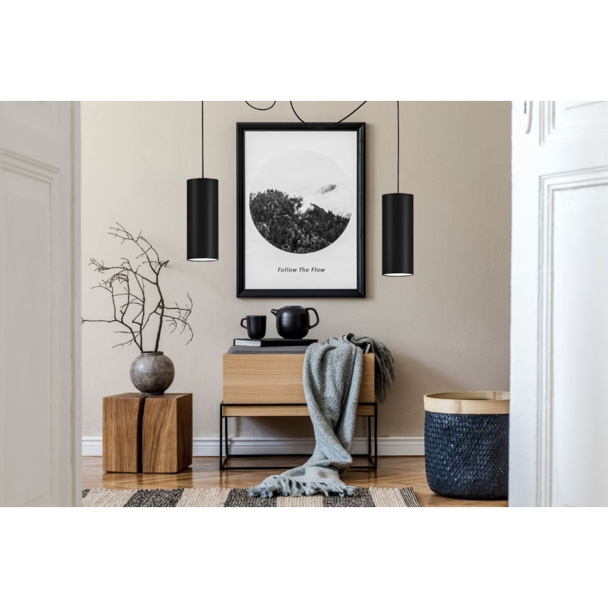 Csillár zsinóron ZIK 2xE27/40W/230V pók fekete