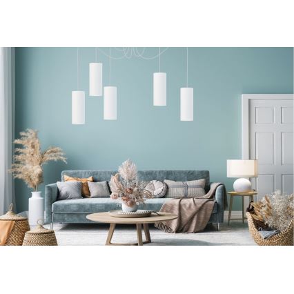 Csillár zsinóron ZIK 5xE27/40W/230V pók fehér