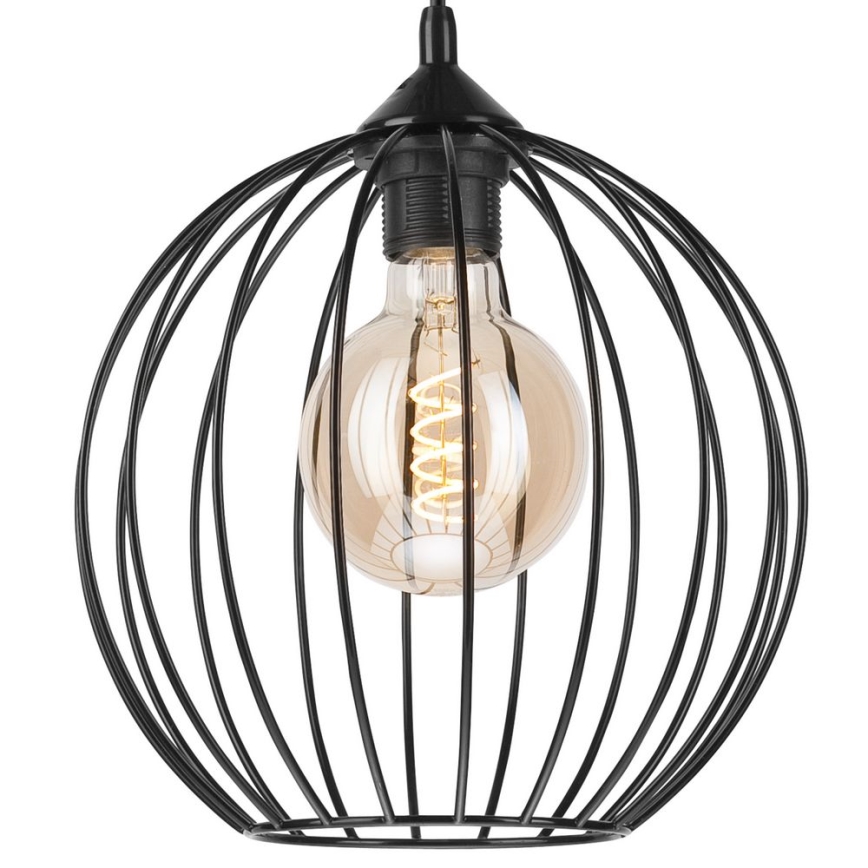 Csillár zsinóron ZOYA 1xE27/60W/230V fekete