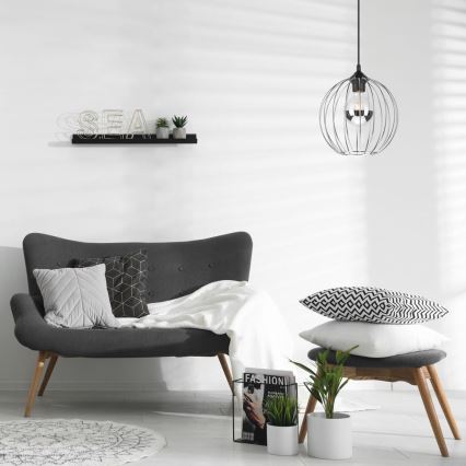 Csillár zsinóron ZOYA 1xE27/60W/230V fényes króm