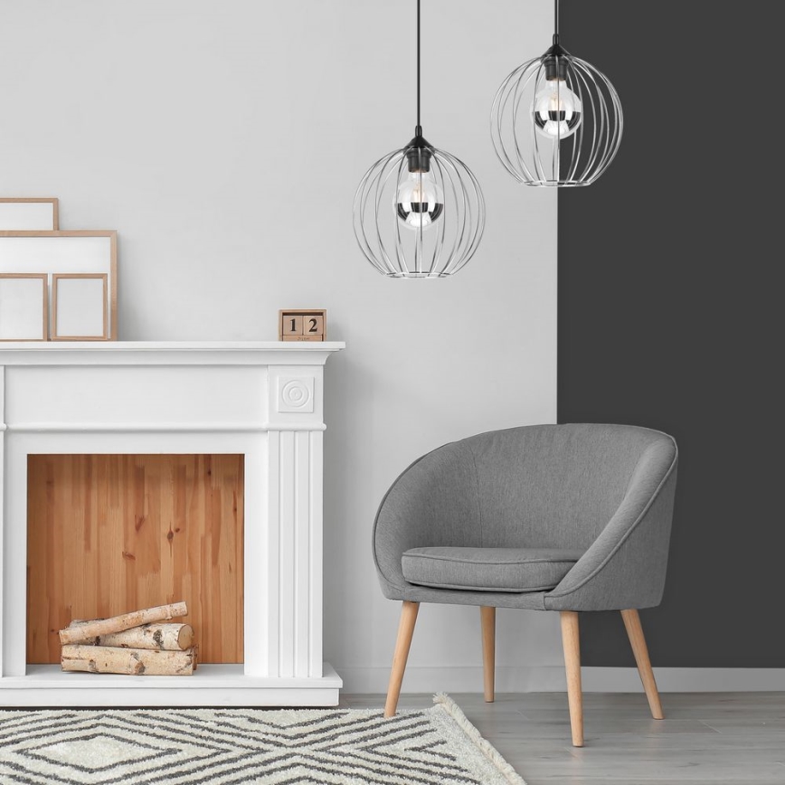 Csillár zsinóron ZOYA 1xE27/60W/230V fényes króm