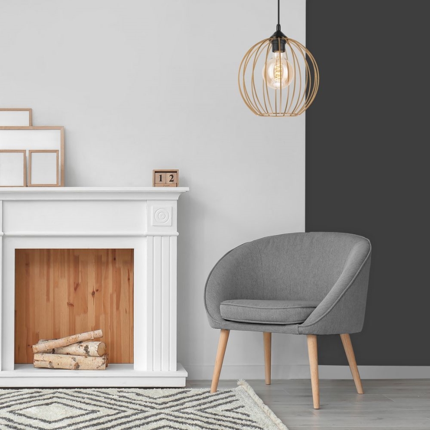 Csillár zsinóron ZOYA 1xE27/60W/230V sárgaréz