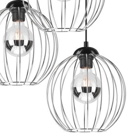 Csillár zsinóron ZOYA 3xE27/60W/230V fényes króm