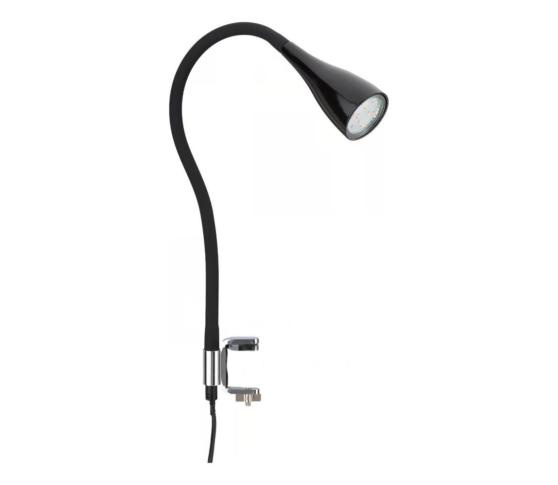 Csipeszes lámpa 1xGU10/3W/230V fekete 9A22003