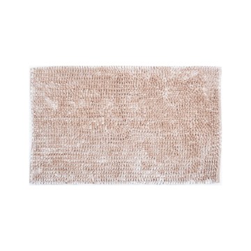 Csúszásgátlós CHENILLE fürdőszobai lábtörlő 50x80 cm, bézs