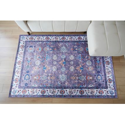 Csúszásgátlós orientális mintás szőnyeg PRINT SHINE 120 x 170 cm, kék