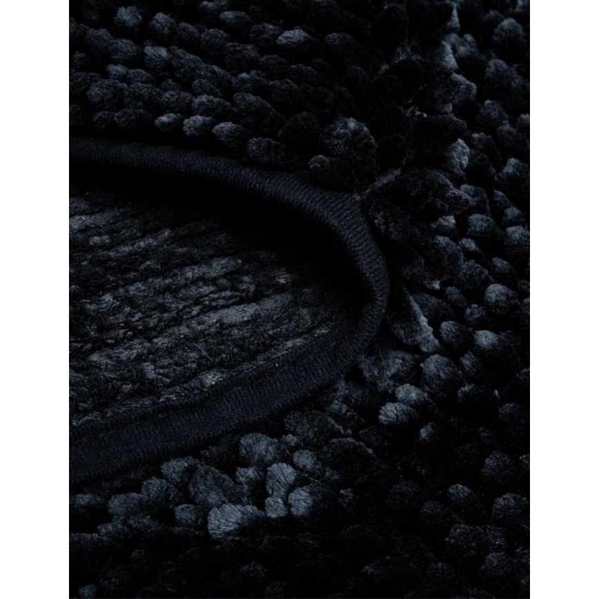 Csúszásmentes CHENILLE fürdőszobaszőnyeg 50x80 cm, fekete