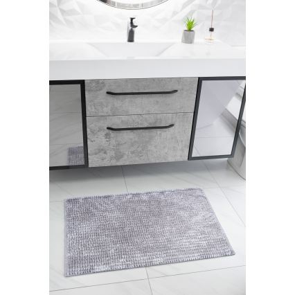 Csúszásmentes fürdőszobai szőnyeg CHENILLE 50x80 cm szürke