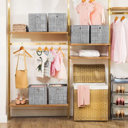 CURAN tárolódoboz, 6 db, szürke