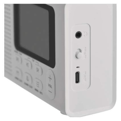 DAB DAB+ FM rádió 3W/5V/4xAA fehér