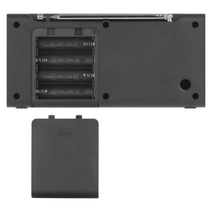 DAB DAB+ FM rádió 3W/5V/4xAA fekete