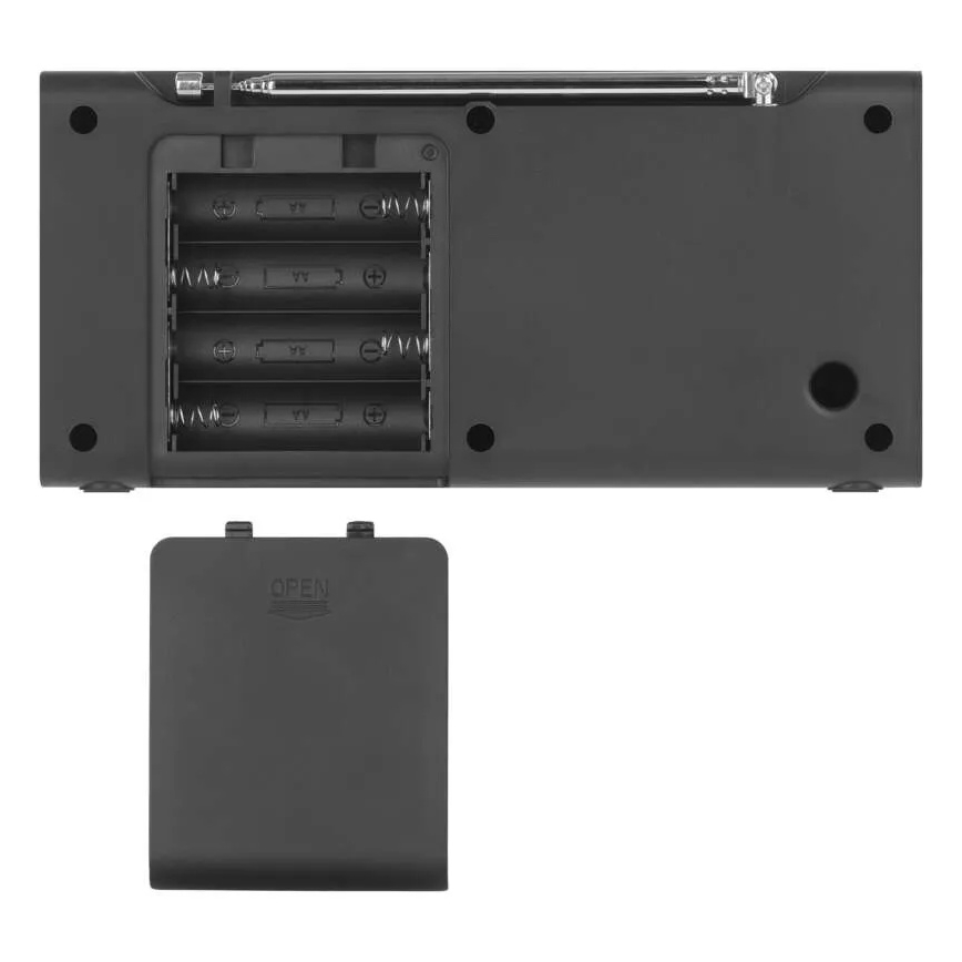 DAB DAB+ FM rádió 3W/5V/4xAA fekete