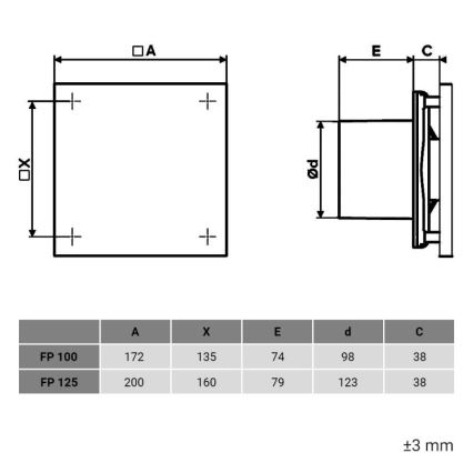 Dalap 1348 - Axiális ventilátor időzítővel és páraérzékelővel 100 FPZW 16W/230V