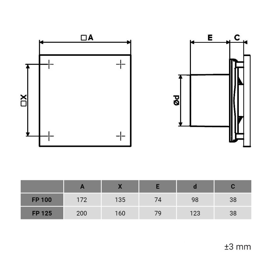 Dalap 1348 - Axiális ventilátor időzítővel és páraérzékelővel 100 FPZW 16W/230V