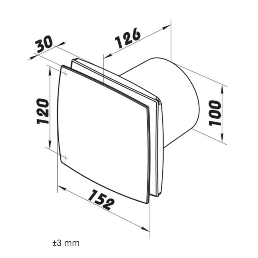 Dalap 41067 - Axiális ventilátor időzítővel és páratartalom-érzékelővel 100 BFZW 12 14W/12V