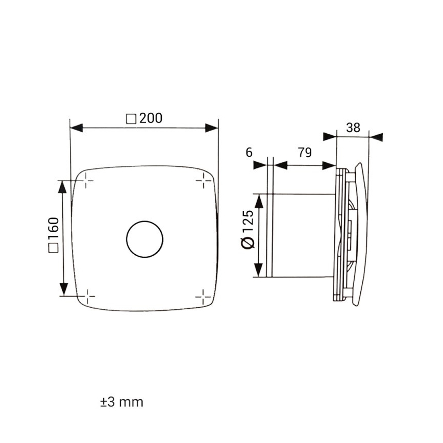Dalap 41094zw - Axiális ventilátor időzítővel 125 ONYX ZW 16W/230V