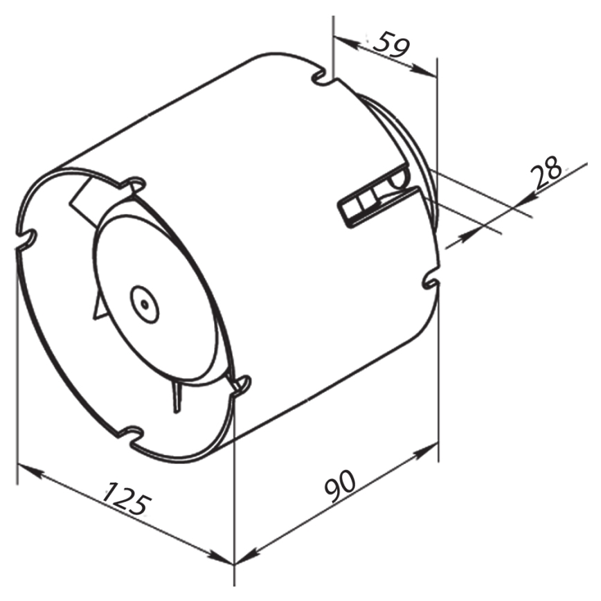 Dalap 41404 - Axiális csőventilátor 125 SD 24W/230V