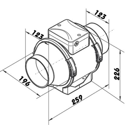 Dalap 8207 - AP PROFI 125 axiális ventilátor, 29 W/230 V