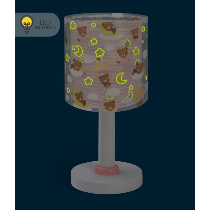 Dalber 41571S - LED gyereklámpa BABY TEDDY 1xG4/4W/230V, rózsaszín
