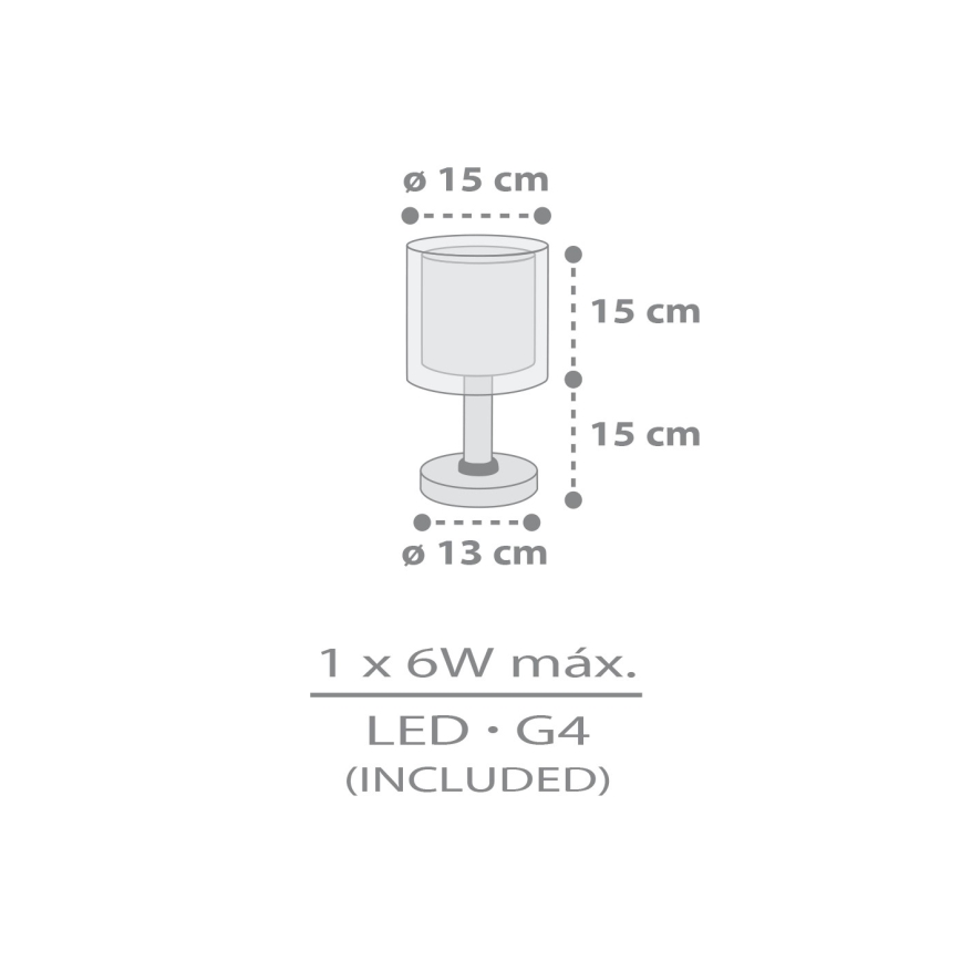 Dalber 41761E - KAWAII FRIENDS LED gyereklámpa 1xG4/4W/230V szürke