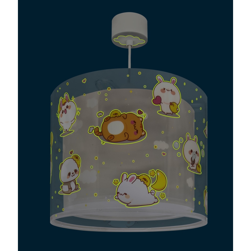 Dalber 41762E - Gyerek csillár KAWAII FRIENDS 1xE27/15W/230V szürke