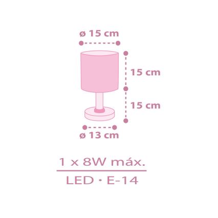 Dalber 42491N - LED gyereklámpa FAIRY DREAMS 1xG4/4W/230V rózsaszín