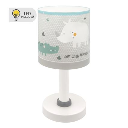Dalber 60621N - LED gyereklámpa RHINO&CROCO 1xG4/4W/230V szürke