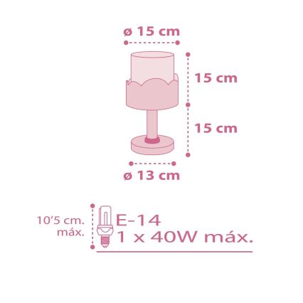 Dalber 61231S - Gyereklámpa MOON 1xE14/40W/230V