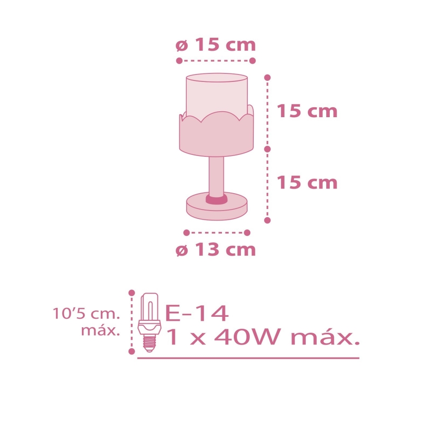 Dalber 61231S - Gyereklámpa MOON 1xE14/40W/230V
