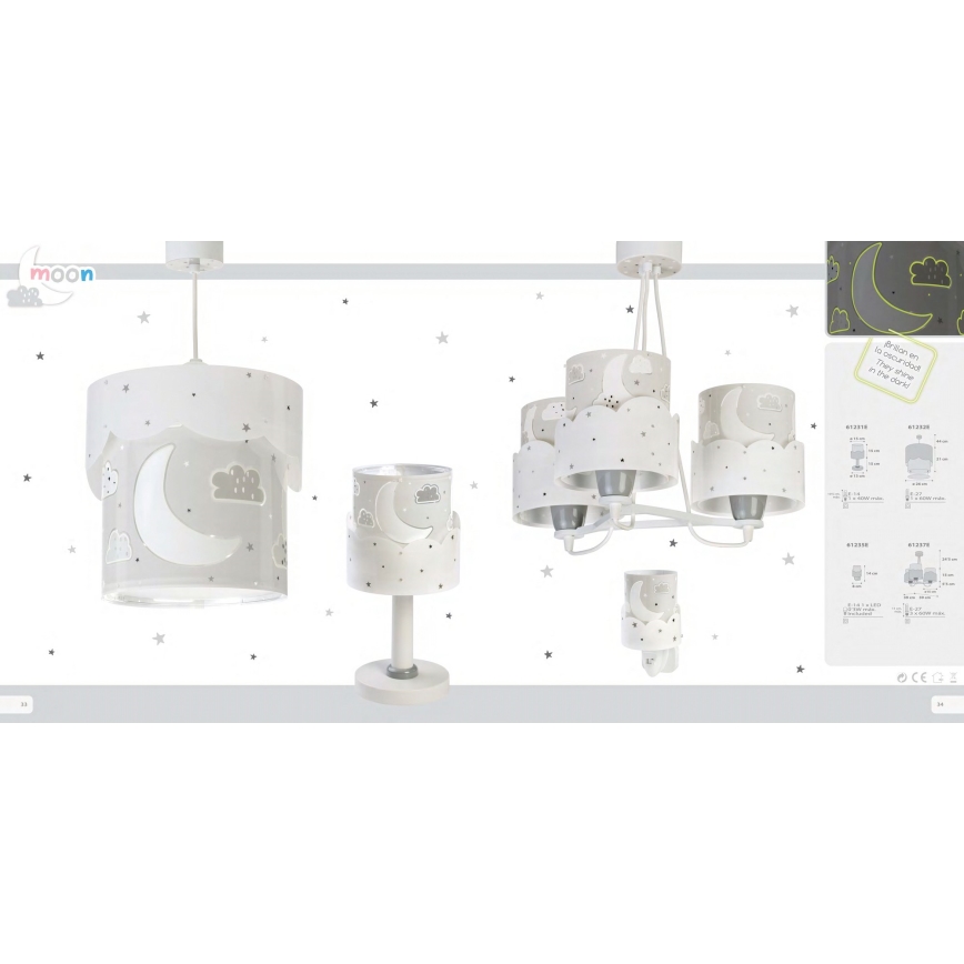 Dalber 61235E - LED Kis Konnektoros lámpa MOON 1xE14/0,5W/230V