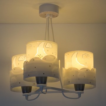 Dalber 61237E - Gyerek csillár MOON 3xE27/60W/230V