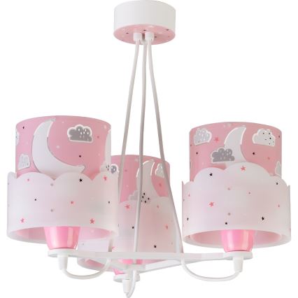 Dalber 61237S - Gyerek csillár MOON 3xE27/60W/230V