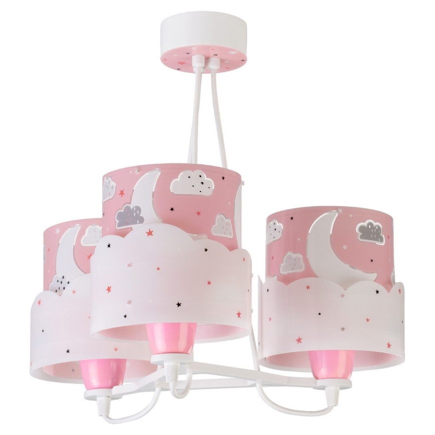 Dalber 61237S - Gyerek csillár MOON 3xE27/60W/230V