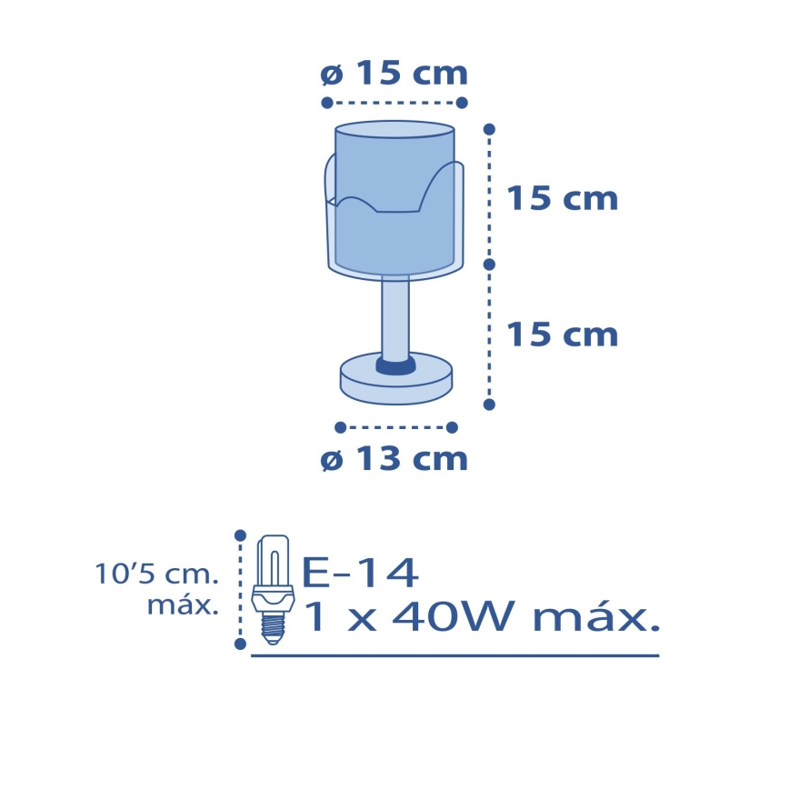 Dalber 61331T - Gyereklámpa LITTLE ELEPHANT 1xE14/40W/230V