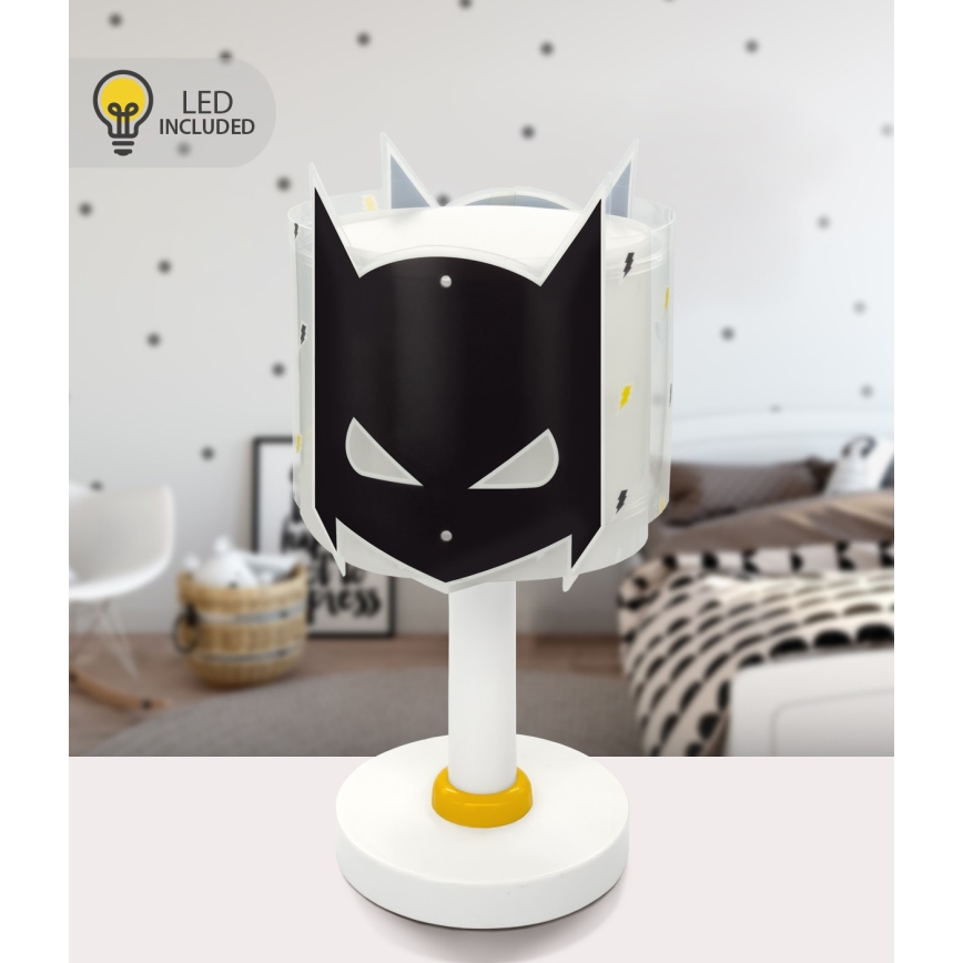 Dalber 61801N - LED gyereklámpa DARK HERO 1xG4/4W/230V fehér/fekete