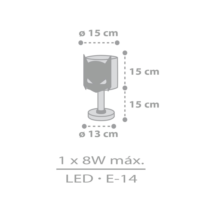 Dalber 61801N - LED gyereklámpa DARK HERO 1xG4/4W/230V fehér/fekete