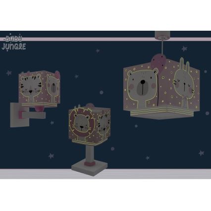 Dalber 63111S - Gyermeklámpa JUNGLE 1xE14/8W/230V rózsaszín