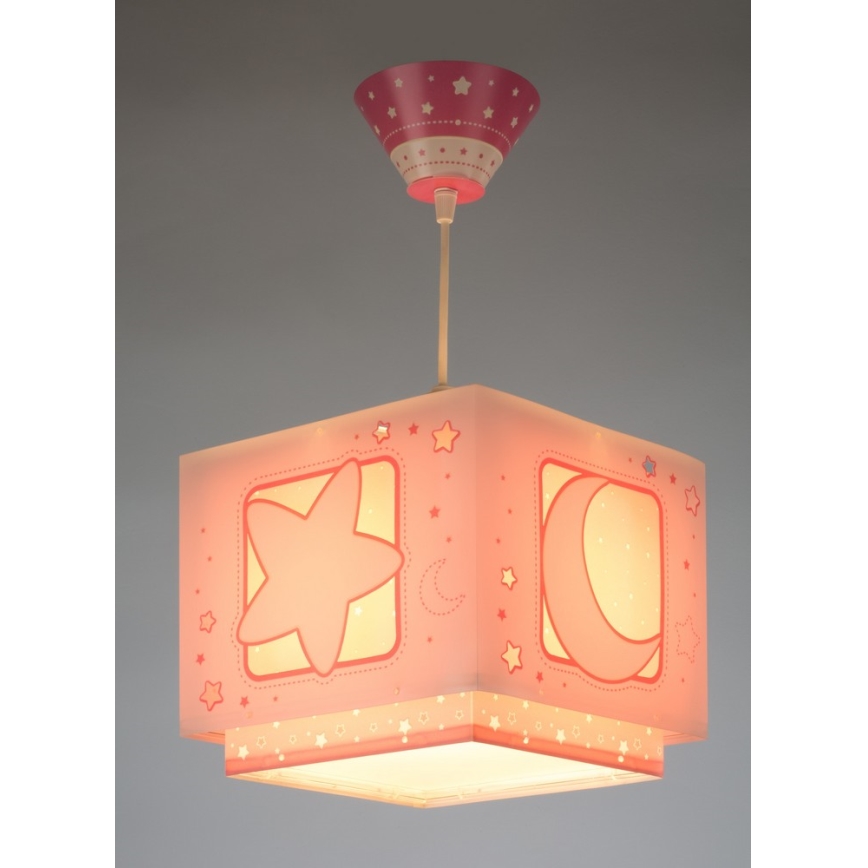 Dalber 63232S - Gyerek csillár zsinóron MOON LIGHT 1xE27/60W/230V