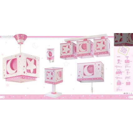 Dalber 63232S - Gyerek csillár zsinóron MOON LIGHT 1xE27/60W/230V