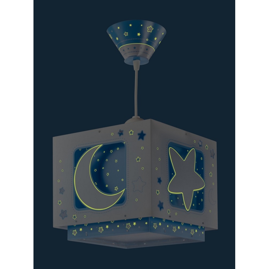 Dalber 63232T - Gyermek csillár MOON LIGHT 1xE27/60W/230V