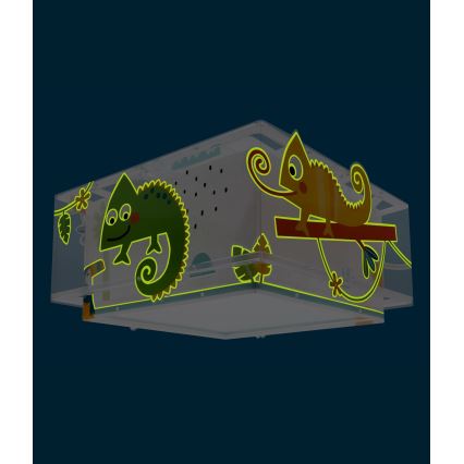 Dalber 63316 - Gyermek mennyezeti lámpa HAPPY JUNGLE 2xE27/15W/230V