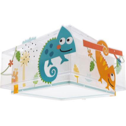 Dalber 63316 - Gyermek mennyezeti lámpa HAPPY JUNGLE 2xE27/15W/230V