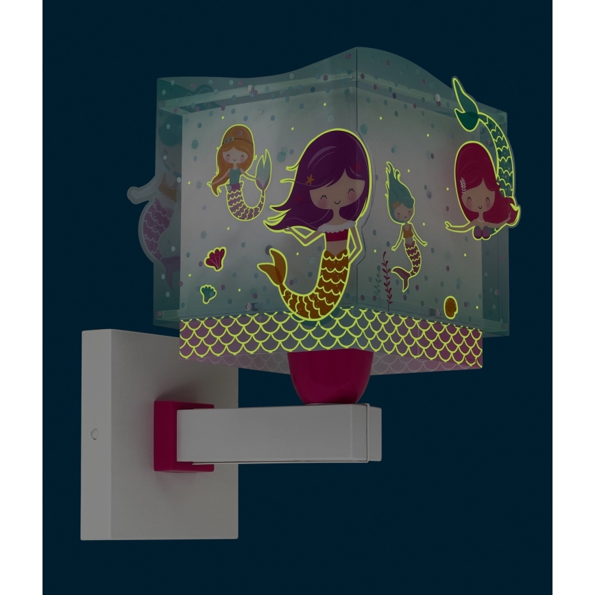 Dalber 63449 - Gyermek fali lámpa MERMAIDS 1xE27/60W/230V
