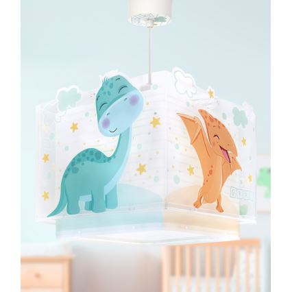 Dalber 63452 - Gyerek csillár BABY DINOS 1xE27/15W/230V, vidám, színes kivitel